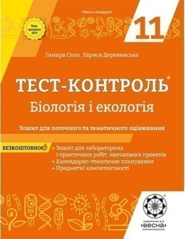 Тест-контроль Бiологiя + екологія 11 клас.