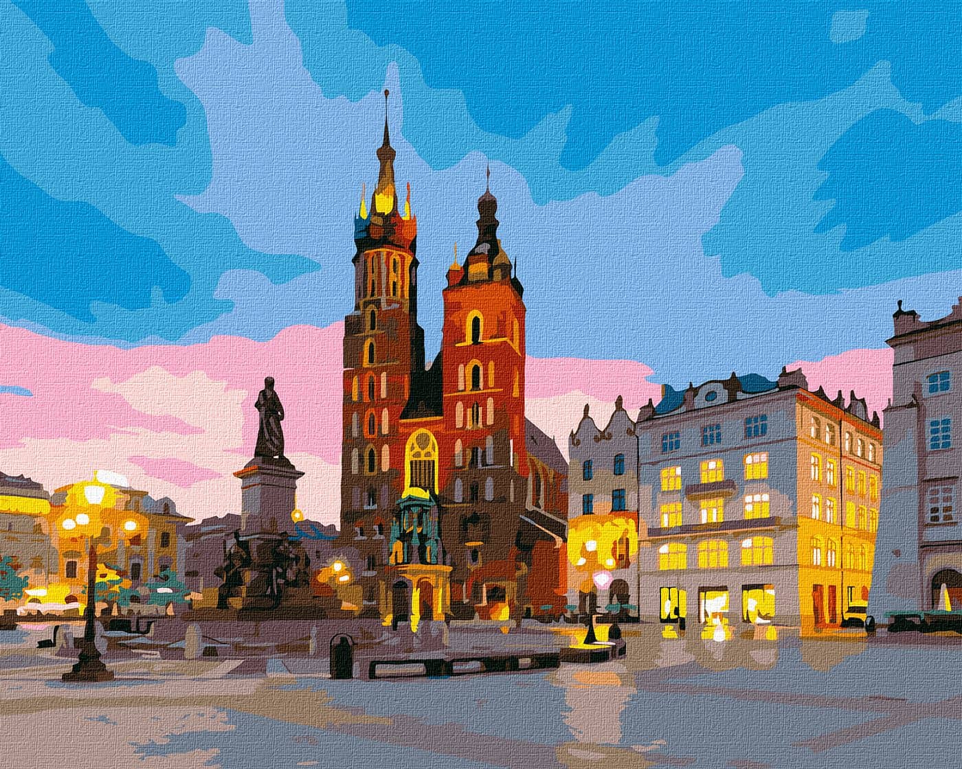 Набір для розпису по номерах. &amp;quot;Вечірній Краків&amp;quot; 40х50см