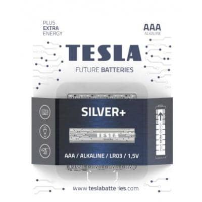 Батарейка TESLA BATTERIES AAA SILVER+( LR03 /BLISTER FOIL4 шт)