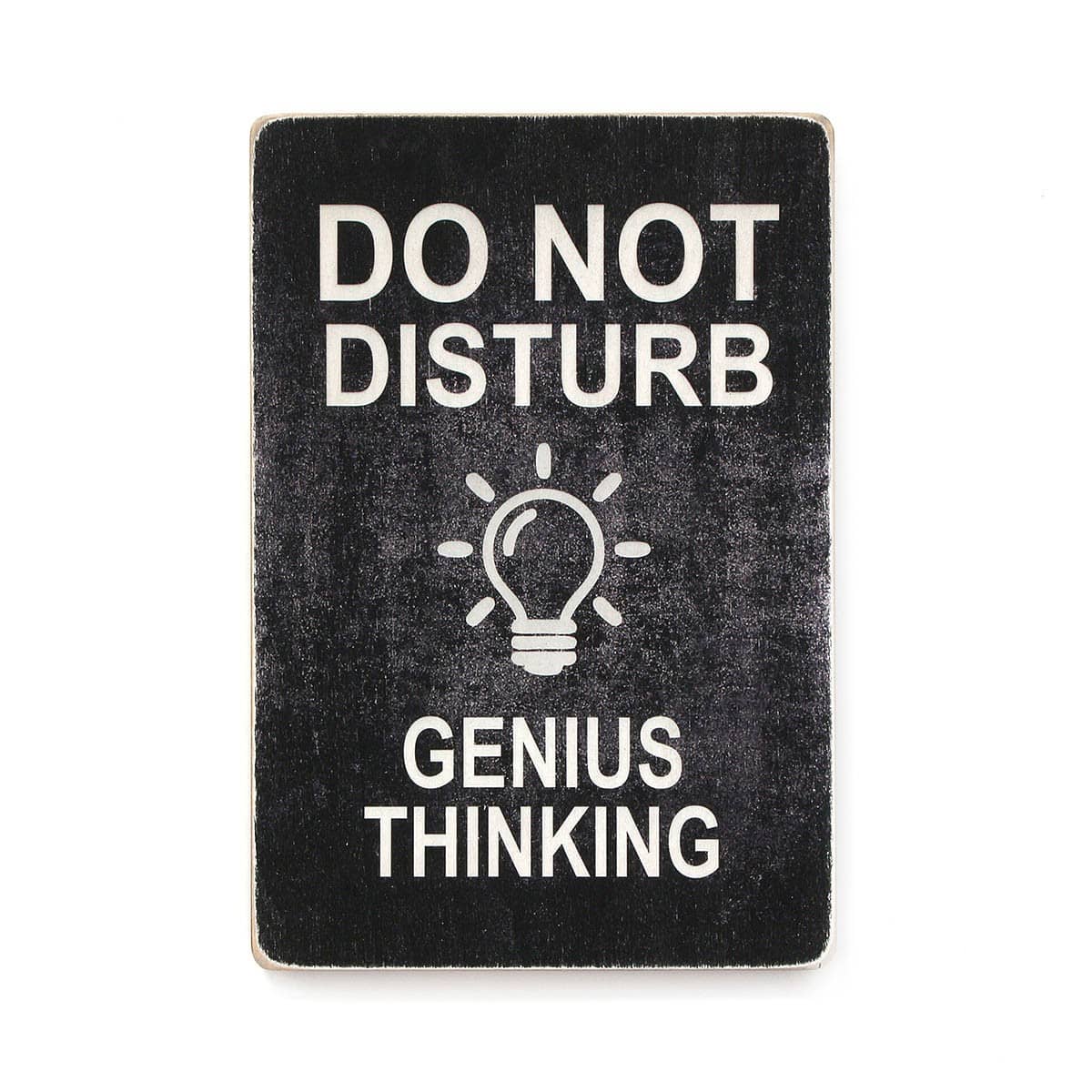 Постер &amp;quot;Do not disturb. Genius thinking. Black background&amp;quot;