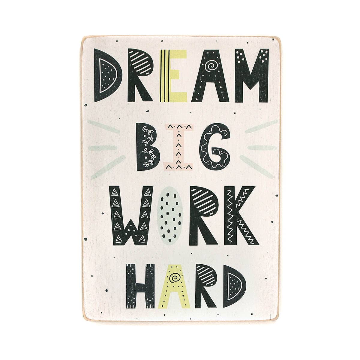 Постер 'Dream big work hard'