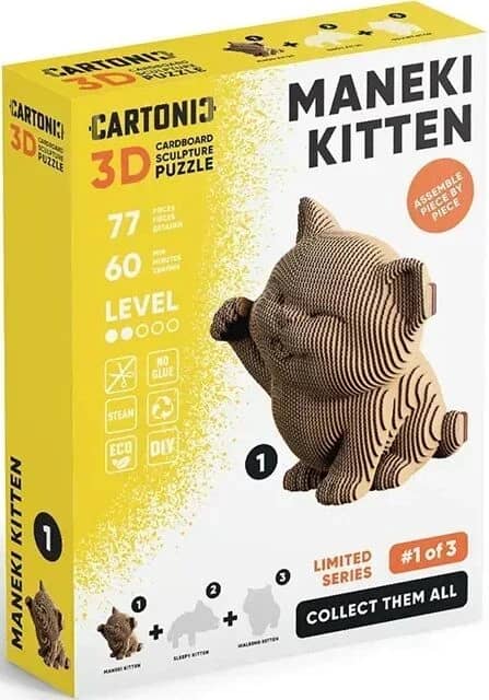 Картонний конструктор "Cartonic 3D Puzzle MANEKI KITTEN"