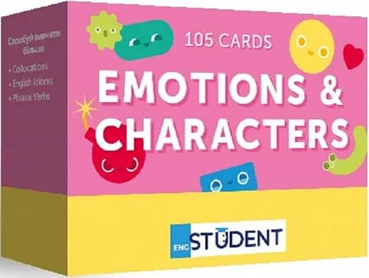 Картки для вивчення англійських слів. Emotions &amp; Characters / Емоції (105 флеш-карток)