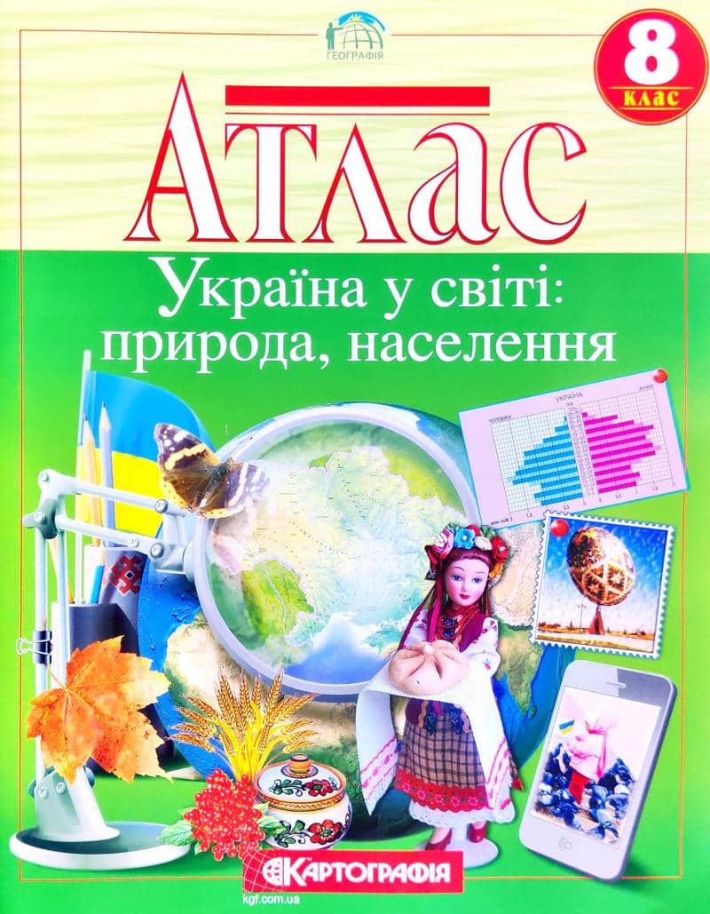 Атлас : Географія 8 кл