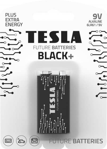 Батарейка TESLA BATTERIES 9V BLACK+(6LR61 /BLISTER FOIL 1 шт)