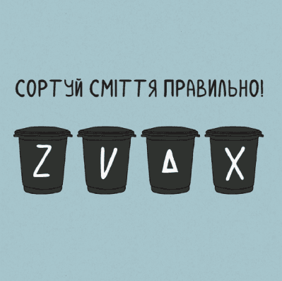 Листівка Сортуй сміття