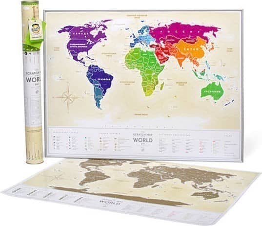 Скретч карта світу &amp;quot;Travel Map Gold World&amp;quot; (тубус)