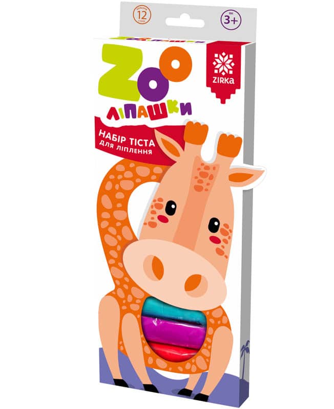 Тісто для ліплення ZOOліпашки Жираф 35г/12кол/12ст