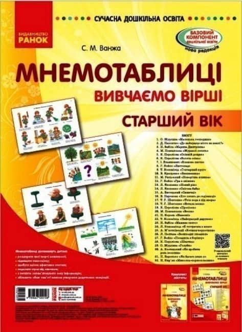 Мнемотаблиці. вивчення віршів. Старший вік (плакати)  Сучасна дошкільна освіта