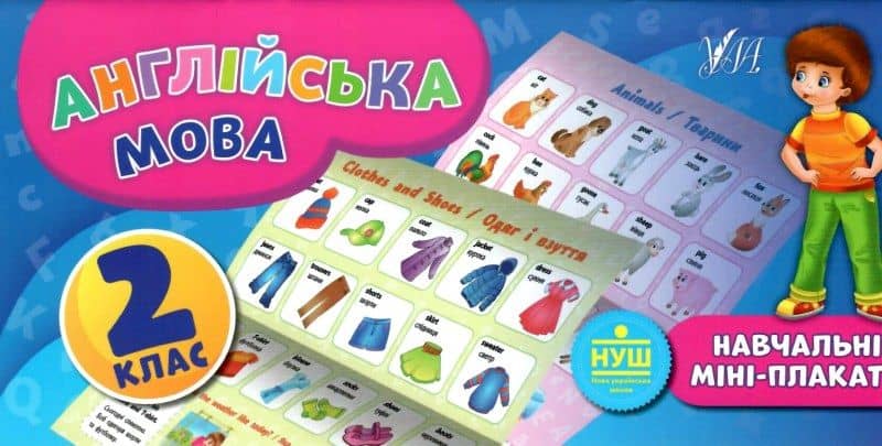 Навчальні міні-плакати. Англійська мова 1 кл.