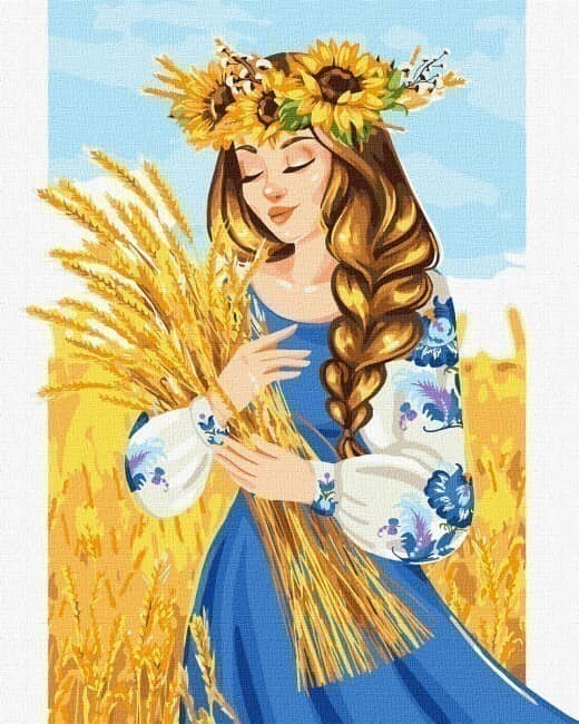 Набір для розпису по номерах. &amp;quot;Моя рідна земля&amp;quot; 40х50см