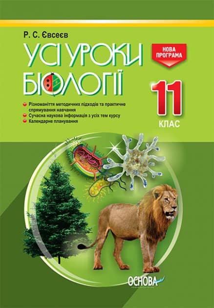Розробки уроків. Усі уроки біології 11 клас