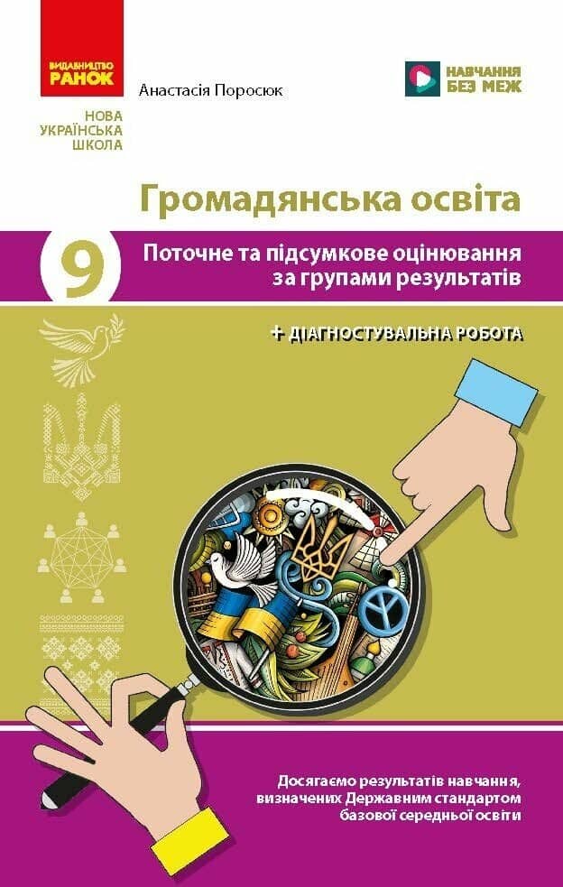 НУШ Громадянська освіта. 9 клас. Поточне та підсумкове оцінювання за групами результатів + діагностувальна робота