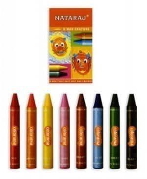 Олівці кольорові 8шт воскові 60мм Nataraj 209740001