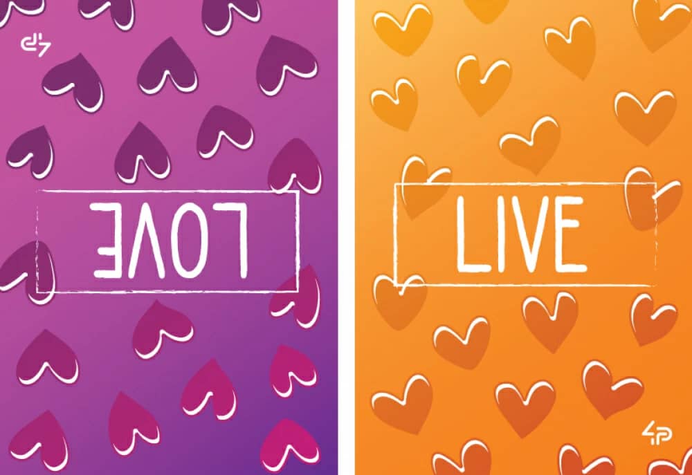 Блокнот TM Profiplan Two in one &amp;quot;Dream/Go&amp;quot;, one (heart) A5 mini