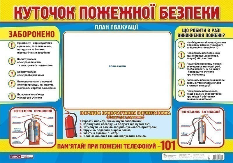 Плакат.Куточок пожежної безпеки(ред.)