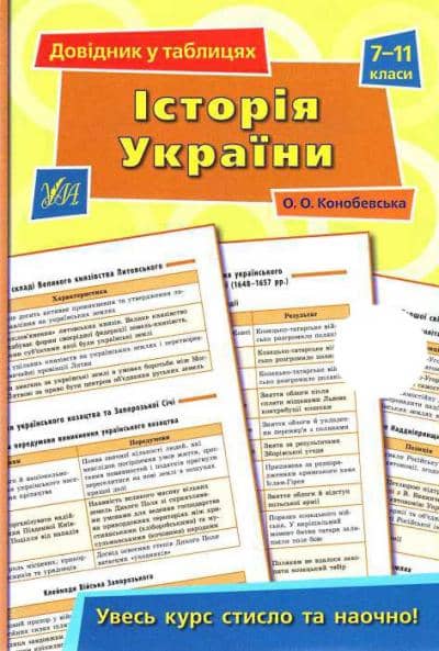 Довідник у таблицях. Історія України. 7–11 кл
