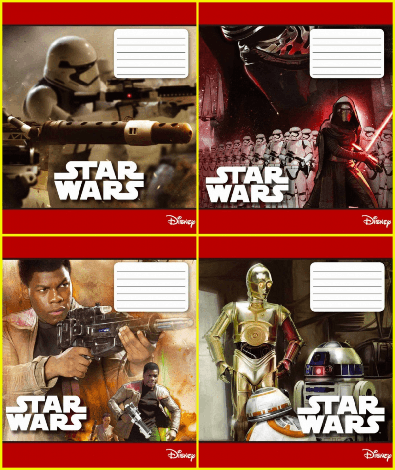 Зошит А5, скоба, 48 арк., лінія, офсет, STAR WARS