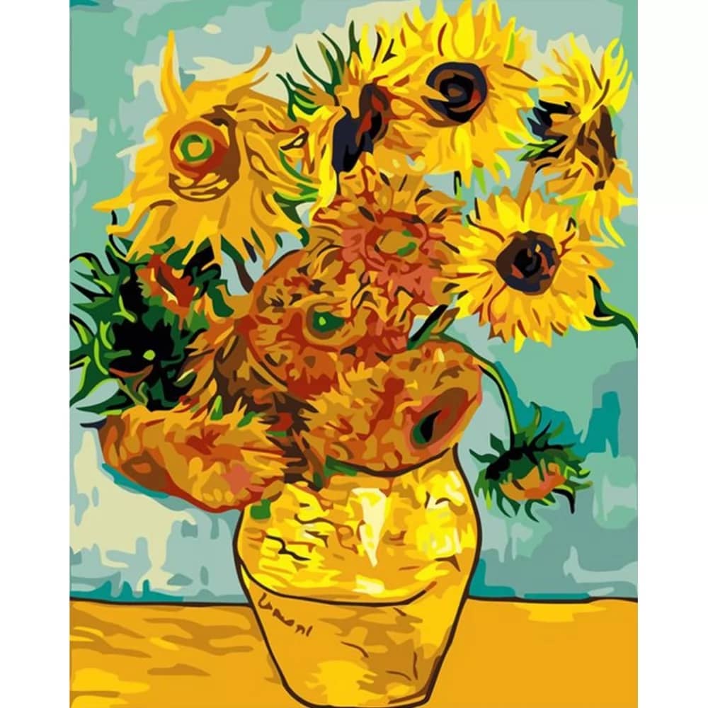 Набір для розпису по номерах. Букети &amp;quot;Соняшники Ван Гог&amp;quot; 40*50см