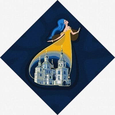 Набір для розпису по номерах. &amp;quot;Берегиня Сум&amp;quot; 30х30см