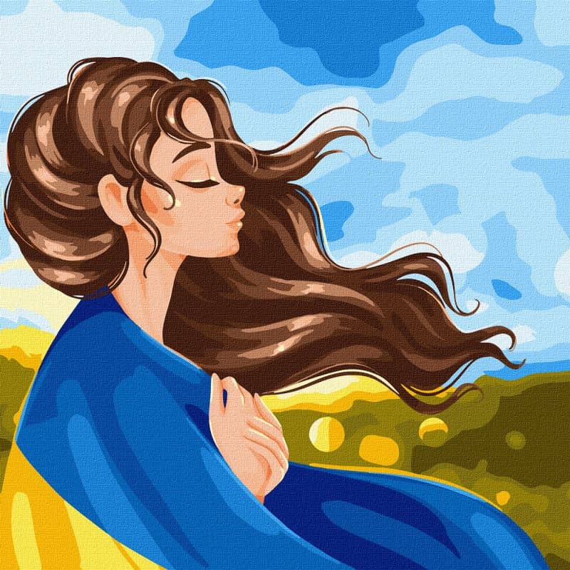 Набір для розпису по номерах. &amp;quot;Серденько України&amp;quot; 40х40см
