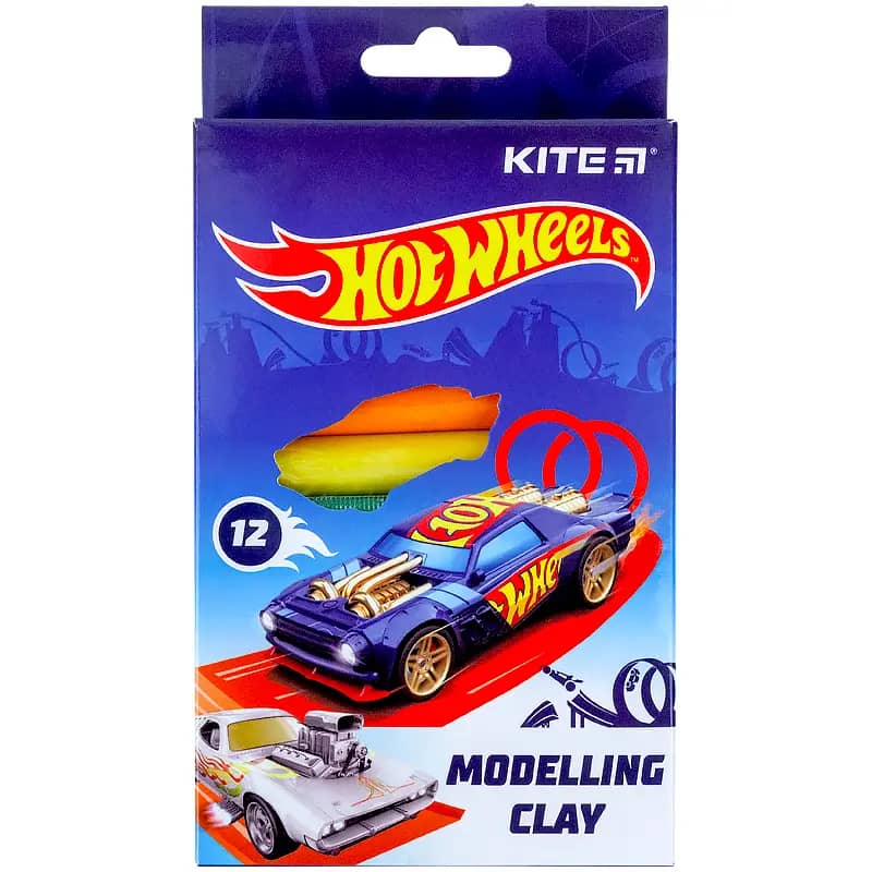 Пластилін НW21-086 12кол 200г м`який (восковий) &amp;quot;Гарячі перегони&amp;quot;