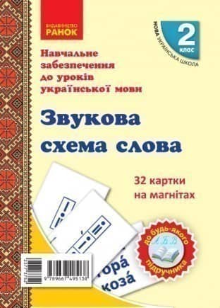Українська мова. Картки на магнітах. Звукова модель слова