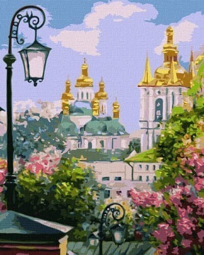Набір для розпису по номерах. &amp;quot;Київ золотоверхий навесні&amp;quot; 40х50см