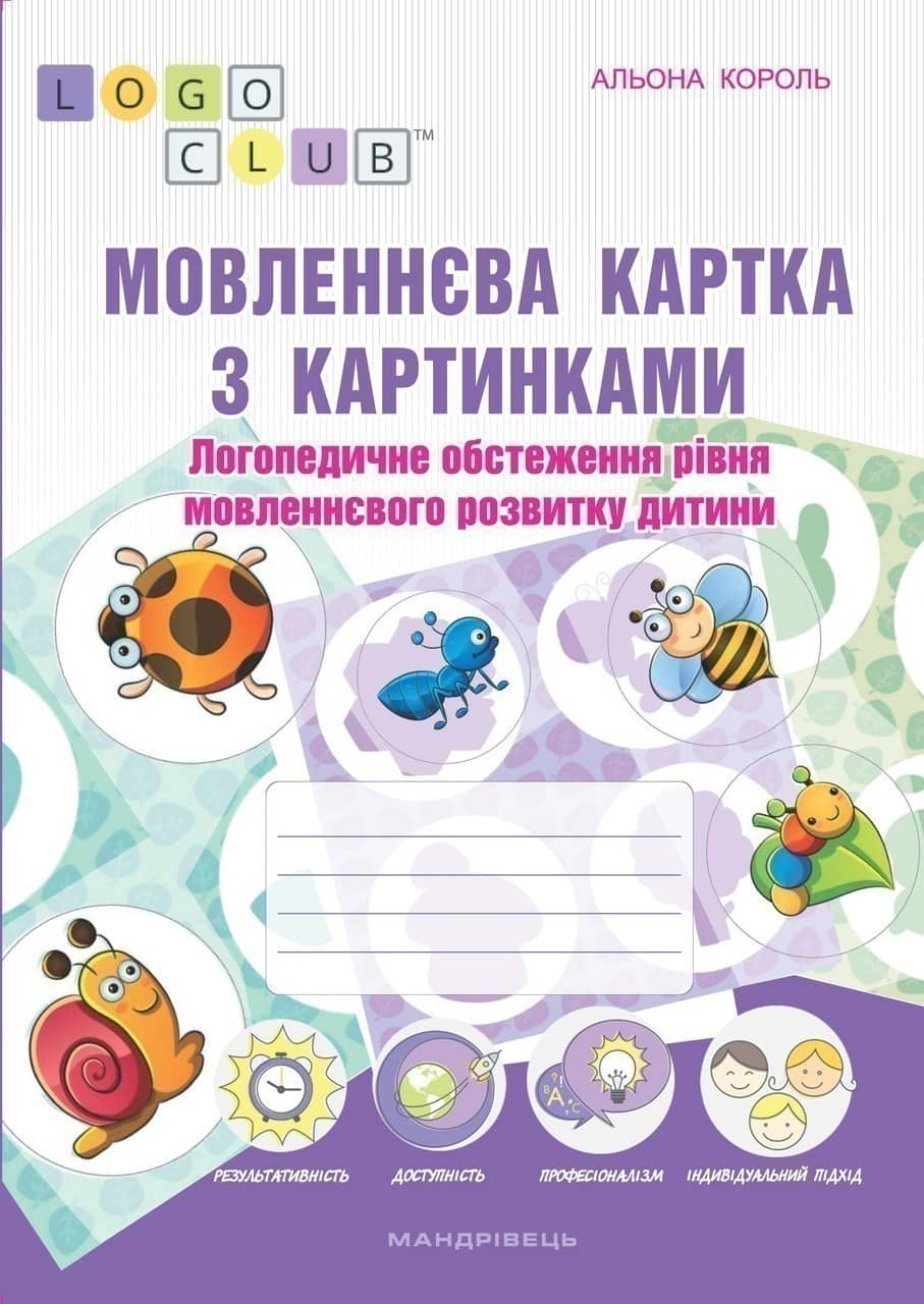 Мовленнєва карта з картинками: логопедичне обстеження рівня мовленнєвого розвитку дитини