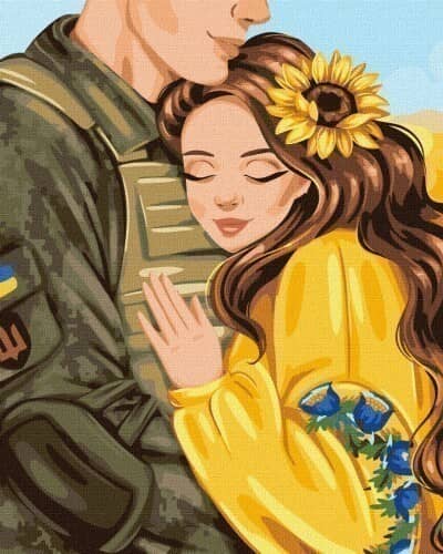 Набір для розпису по номерах. &amp;quot;Найрідніші обійми&amp;quot; 40х50см