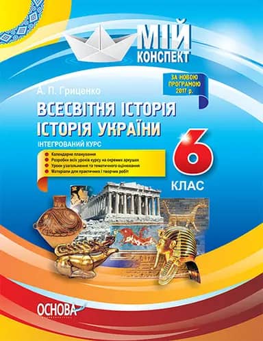 Розробки уроків. Всесвітня історія. Історія України (інтегрований курс) 6 клас