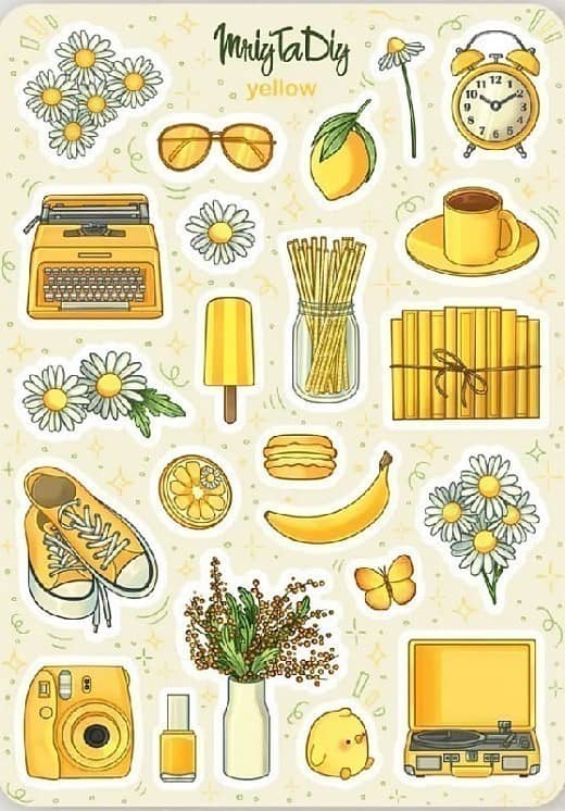 Стікер лист з наклейками &amp;quot;YELLOW&amp;quot;