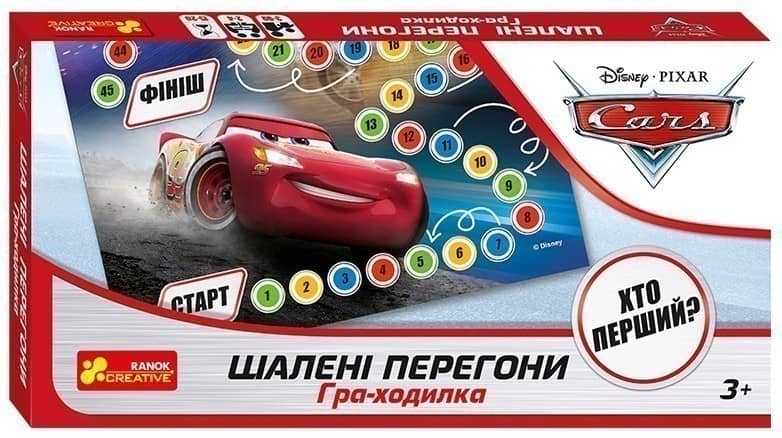 Настільна гра Шалені перегони Тачки