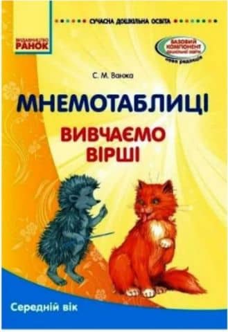 Мнемотехніка. Вивчення віршів. Середній вік (книга) ; Сучасна дошкільна освіта