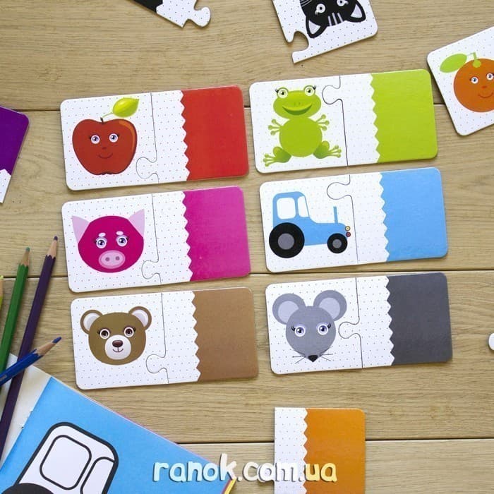 Навчальні пазли з розмальовкою.Вивчаємо кольори, фото - 2