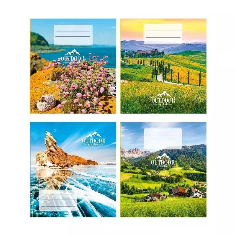 Зошит Полiграфiст 60Л 637 лiн 60ар &amp;quot;Панорама&amp;quot; карт/обкл офс з полями, фото - 1