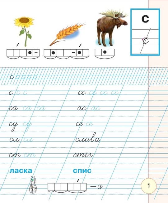 НУШ 1 клас. Українська мова. Зошит для письма та розвитку мовлення (до підручника М.Чумарної). Частина 2. Будна Т.Б. , фото - 2