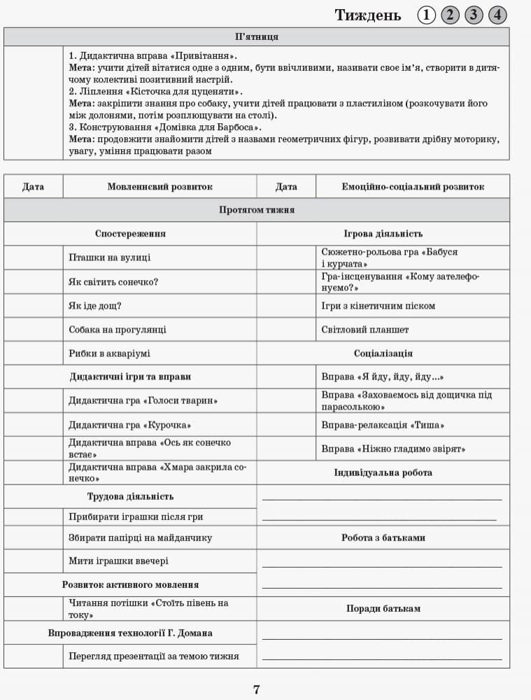Інтегрований перспективно-календарний план. Ранній вік. Осінь (за програмою Оберіг), фото - 3