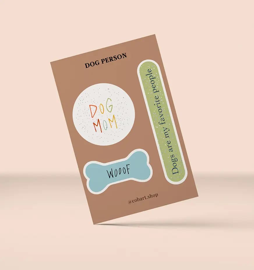 Об’ємні cтікери з блискітками Dog person, фото - 1