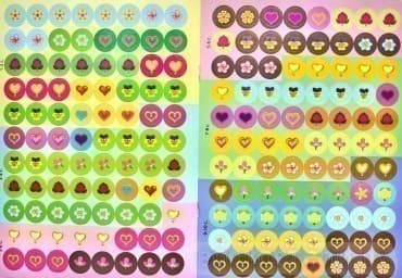 Наліпкиприкрашалки. Квіточки й сердечка, фото - 2