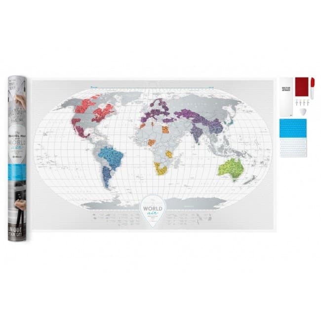 Скретч карта світу &amp;quot;Travel Map Air World&amp;quot; (тубус) (англ), фото - 1