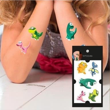 Тату &amp;quot;Ніжні динозаврики&amp;quot;