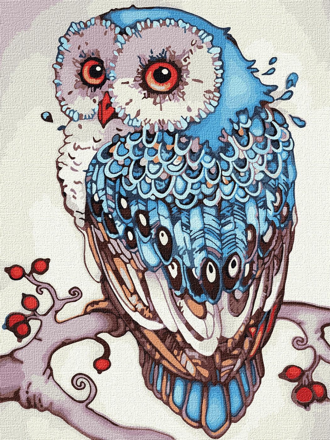 Набір для розпису по номерах. Тварини, птахи &amp;quot;Сова&amp;quot; 30х40см, фото - 1