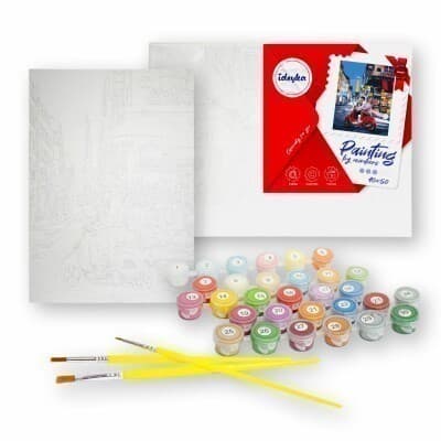 Набір для розпису по номерах. &amp;quot;Нічні думки  з фарбами металiк&amp;quot; 50х50см, фото - 2