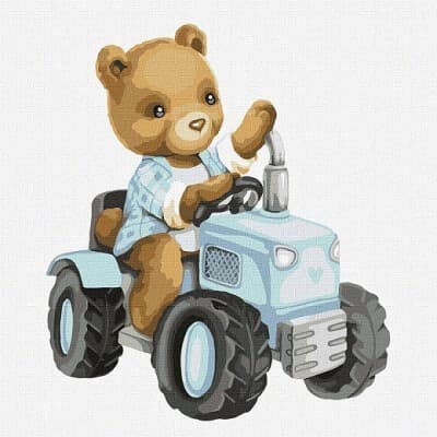 Набір для розпису по номерах. &amp;quot;Завзятий робітник&amp;quot; 30х30см, фото - 1