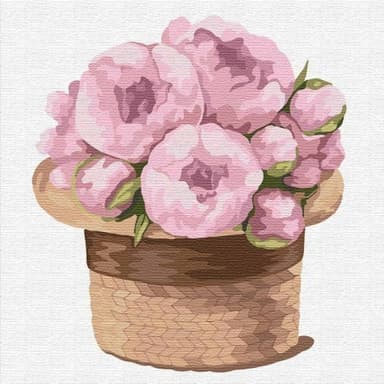 Набір для розпису по номерах. &amp;quot;Чарівний букет півоній&amp;quot; 30*30см