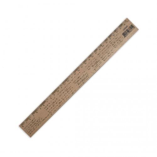 Лінійка деревяна геометрія  (шовкографія) 300мм, фото - 1