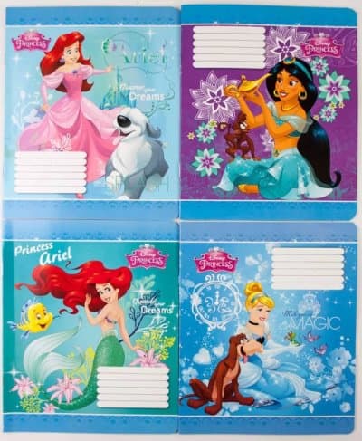 Комплект зошитів скоба 12 арк., клітинка, Серія Princess (25 шт в комплекті), фото - 1