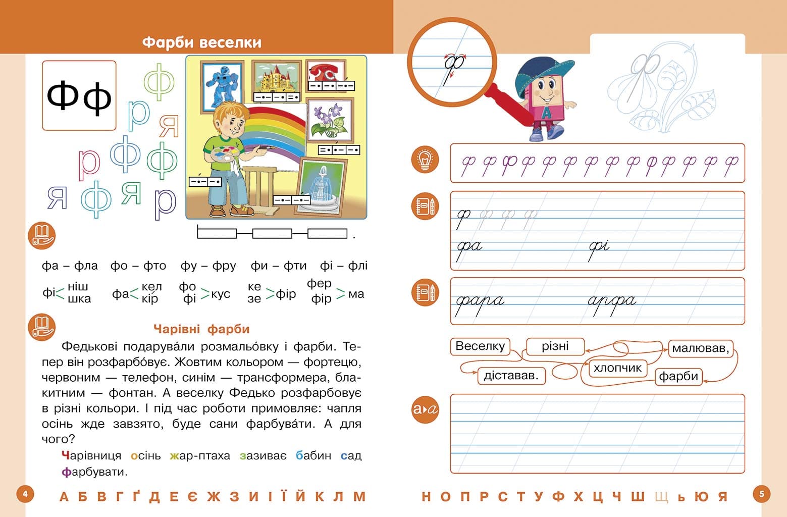 Українська мова. Буквар навчальний посібник для 1 класу закладів загальної середньої освіти (у 6-х частинах). Частина 6, фото - 3