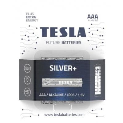 Батарейка TESLA BATTERIES AAA SILVER+( LR03 /BLISTER FOIL4 шт), фото - 1